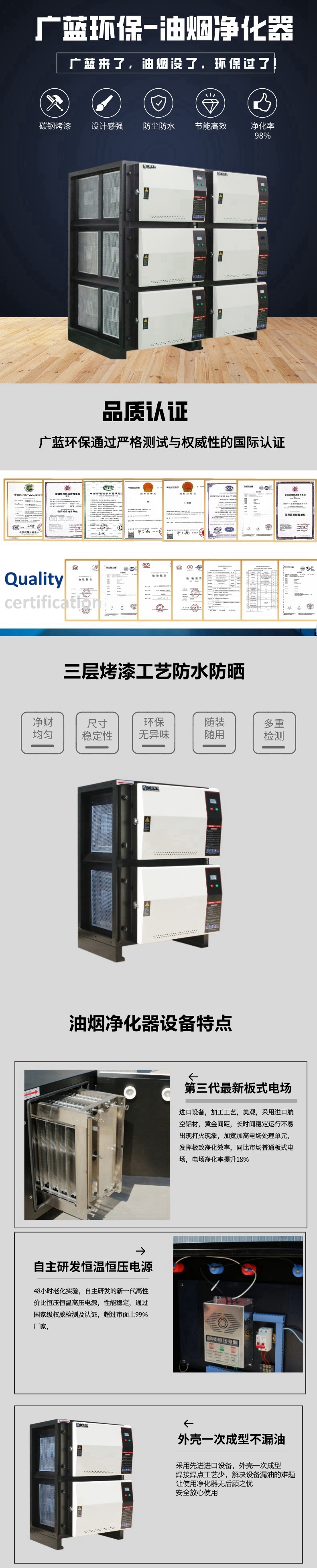 廣藍(lán)環(huán)保油煙凈化器產(chǎn)品介紹